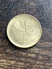 1982 Italy 20 Twenty Lire Oak