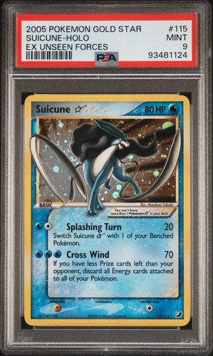 Suicune gold star 115 - 115/115, psa