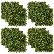 12 PCS 20" x 20" Artificial Hedge Boxwood Panels w/ Realistic Undulant surface