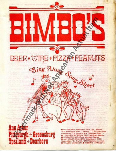 Brochure pubblicitaria bimbo - pubblicitaria, bimbo's