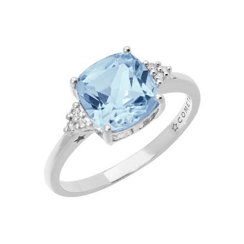 Anello topazio azzurro comete - anello,