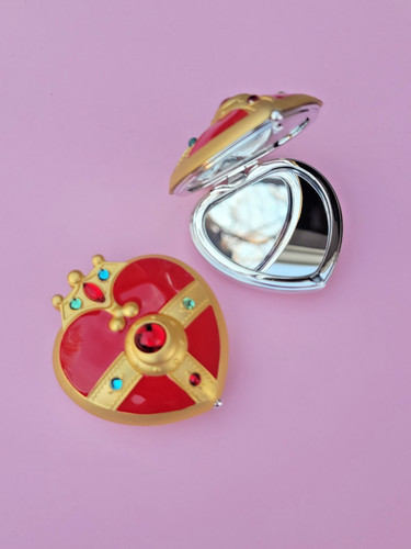 Spilla specchio compatta cuore