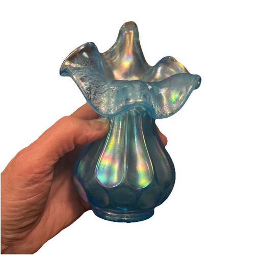 Raro vaso vintage blu chiaro