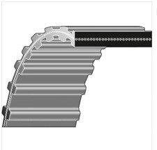 Cinghia dentata trattorino piatto lame 17-011 CASTELGARDEN 135065600/0 TC 102