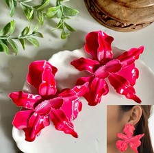 Orecchini Fiori Iris Rosa