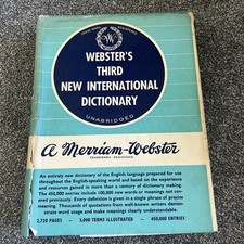 Webster's Third New International Dictionary Hardback Large Book 1959 L-Z Words