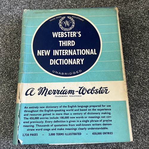 Webster dictionary third - webster's, new