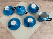 Set tazzine blu e nere in