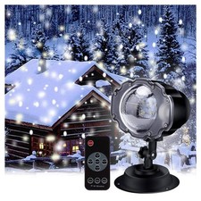 Luci Proiettore Luce Natale Laser Light Led Addobbi Natalizi Fiocco Di Neve