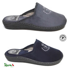 OFFERTA ARIZONA - PATRIZIA pantofole ciabatte uomo invernali UN 09 GRIGIO BLU