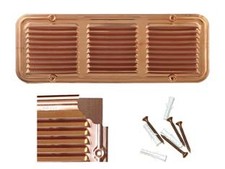 GRIGLIA AERAZIONE RETTANGOLARE IN RAME  cm.36x14h.