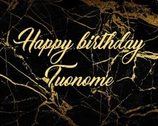 Cialda COMPLEANNO BLACK MARMO
