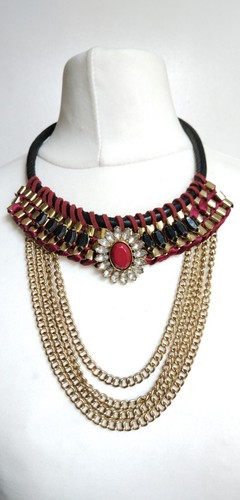 Collana corda ecopelle - collana, in