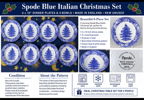 Spode blu set - spode, italiano