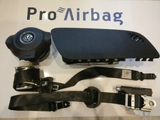 AIRBAG KIT VW POLO 6R 2009-14 FAHRER BEIFAHRER + PAAR SICHERHEITSGURTE ORIGINAL