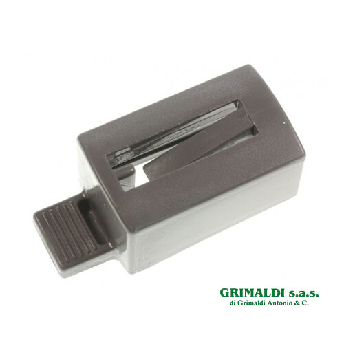 Tasto plastica grigio fermo - in,