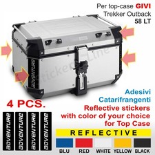 4 Adesivi Catarifrangenti Top - Case 58 LT GIVI Trekker Outback BMW KTM GUZZI