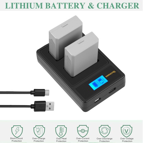 Batteria 1800mah per canon - 2x,