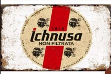 Targa Metallo Vintage Birra ichnusa 20x30