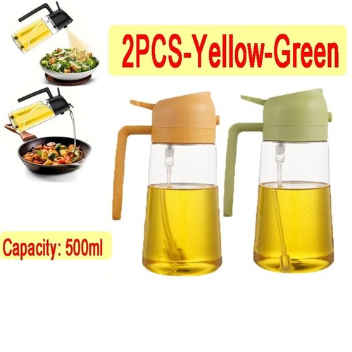 2pack glass oil spray - 2-in-1,