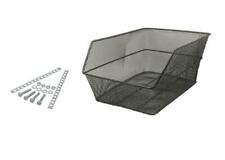 CESTINO POSTERIORE RETTANGOLARE BICICLETTA CESTO BICI FERRO NERO 38x29x18 cm