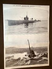 Golfo di Spezia nel 1908 Grandi manovre navali della Marina Sommergibile Narvalo