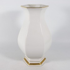 VASO DA FIORI IN PORCELLANA BIANCO E ORO ROYAL CHINA SELTMANN WEIDEN VINTAGE