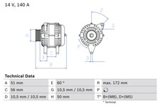 Bosch 0 986 046 230 Alternator