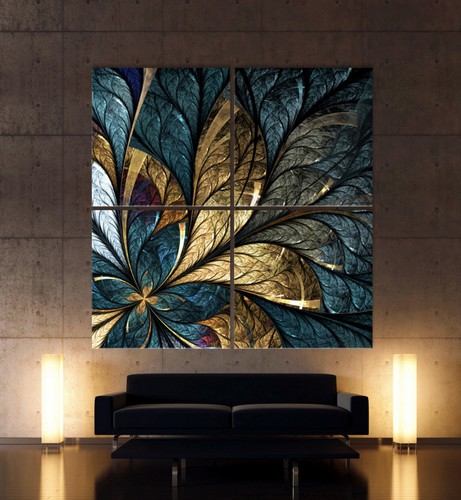 Foglia oro quadro - oro, su