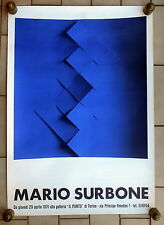 MARIO SURBONE AFFICHE POSTER MANIFESTO 1971 TORINO GALLERIA IL PUNTO CM. 70 X 50