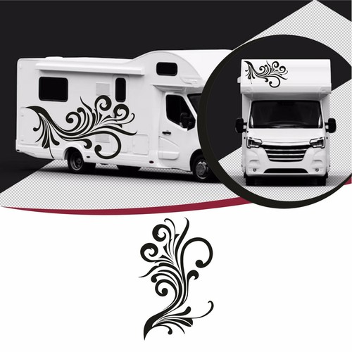 Camping car autocollant - camping,