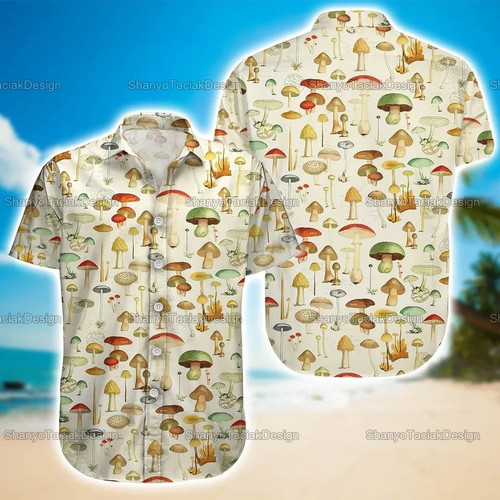 Camicia hawaiana con bottoni