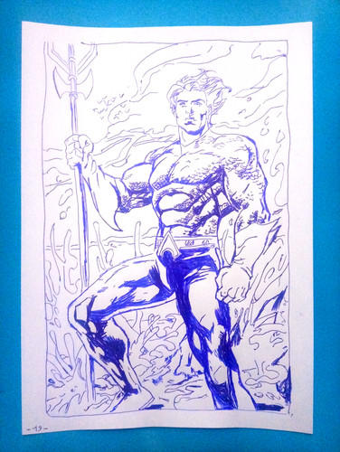 Disegno acquaman mano a - a,