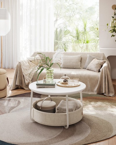 Vasagle round coffee - table, w/