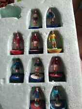 Vassoio con 10 Reglued  Spares Subbuteo Lw Milan,Inter,Genoa,Usa, Uruguay,Barca.