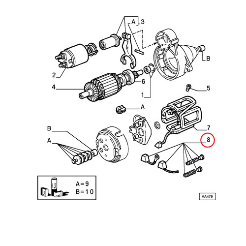 Kit motorino avviamento fiat - kit,