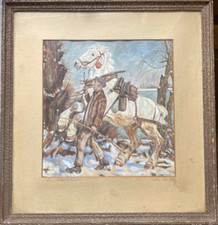 Guazzo firmato karl - firmato, gauz