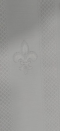 Tessuto damascato bianco - bianco, h