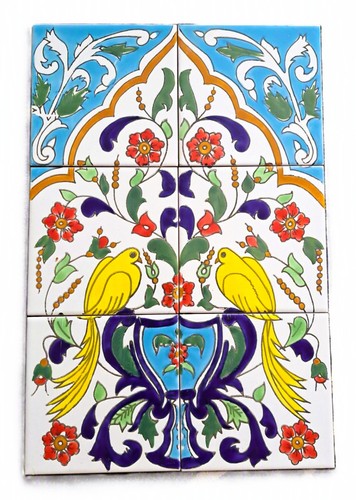 Quadro piastrelle dipinte a - di,