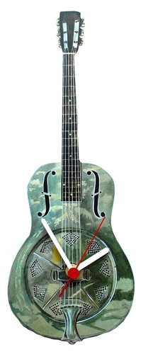 Dobro guitar clock resonator - clock,