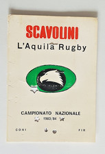 tessera scavolini l'aquila rubgy anno 1983-84 stadio fattori