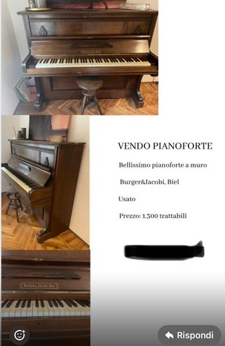 Vendo antico pianoforte - a, muro
