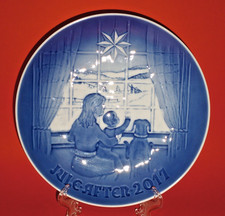 PIATTO DA COLLEZIONE PORCELLANA DANESE B&G NATALE JULE AFTEN AFTER 2017 VINTAGE