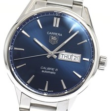 TAG HEUER Carrera Calibro 5 WAR201E Data Giorno Quadrante Navy Automatico Uomo_913738