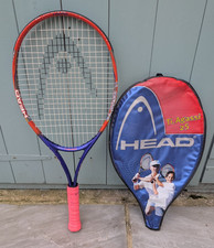 Testa Ti. Racchetta da tennis Agassi 25 blu e arancione, vintage