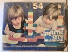 Plastic City No-Bloc 51 Italocremona Costruzioni Vintage 1970s Scatola Rovinata