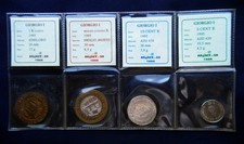 1995 SEBORGA (Italia) Collezione insolita lotto 4 monete rare UNC/GEM diverse