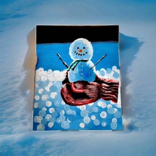 Dipinto originale pupazzo - , di