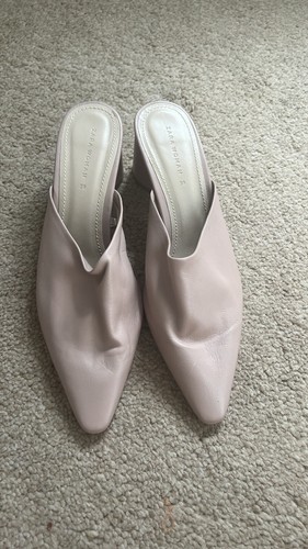 Zara mules pelle - pelle, nudo