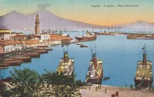 CARTOLINA *14 NAPOLI CAMPANIA IL PORTO-MOLO BEVERELLO MEMORIA VIAGGIATA 1932